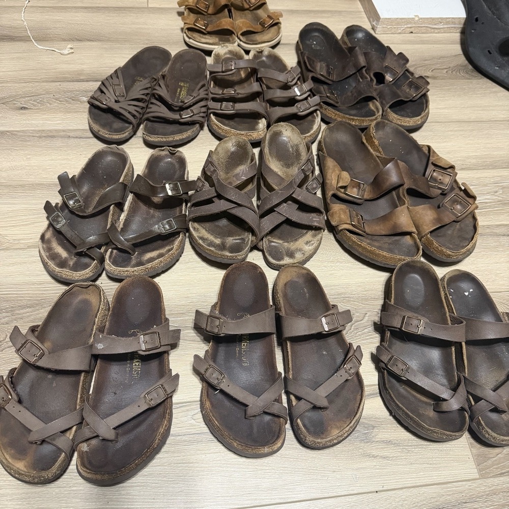 Birkenstock Wholesale LOT of 10 Sandals Rehab Distressed Resale Collection